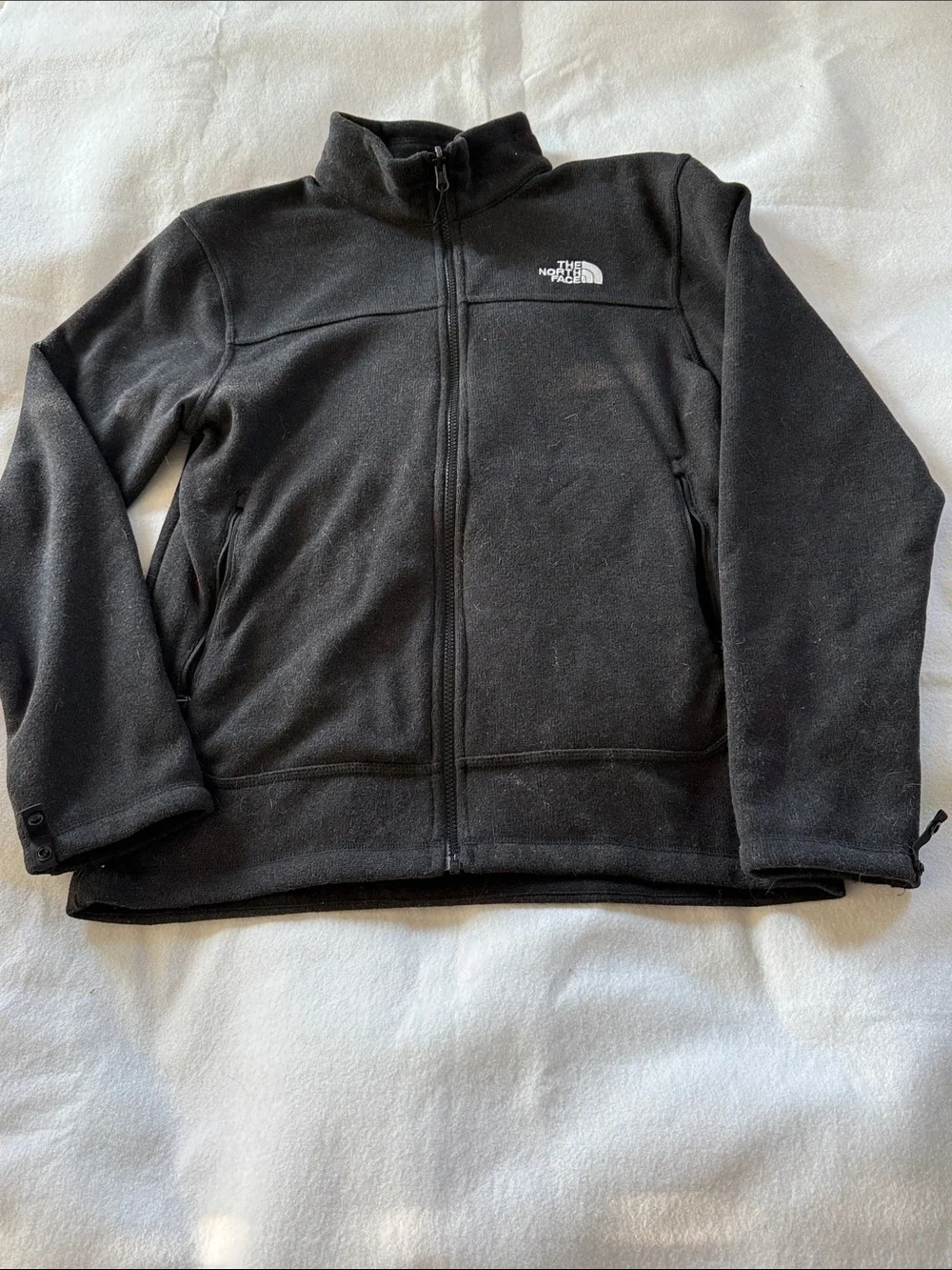 The North Face Men’s Black Full-Zip Fleece Jacket with Logo
